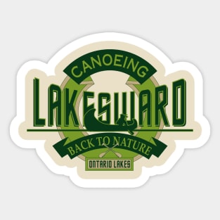 Canoeing Lake Sward Sticker